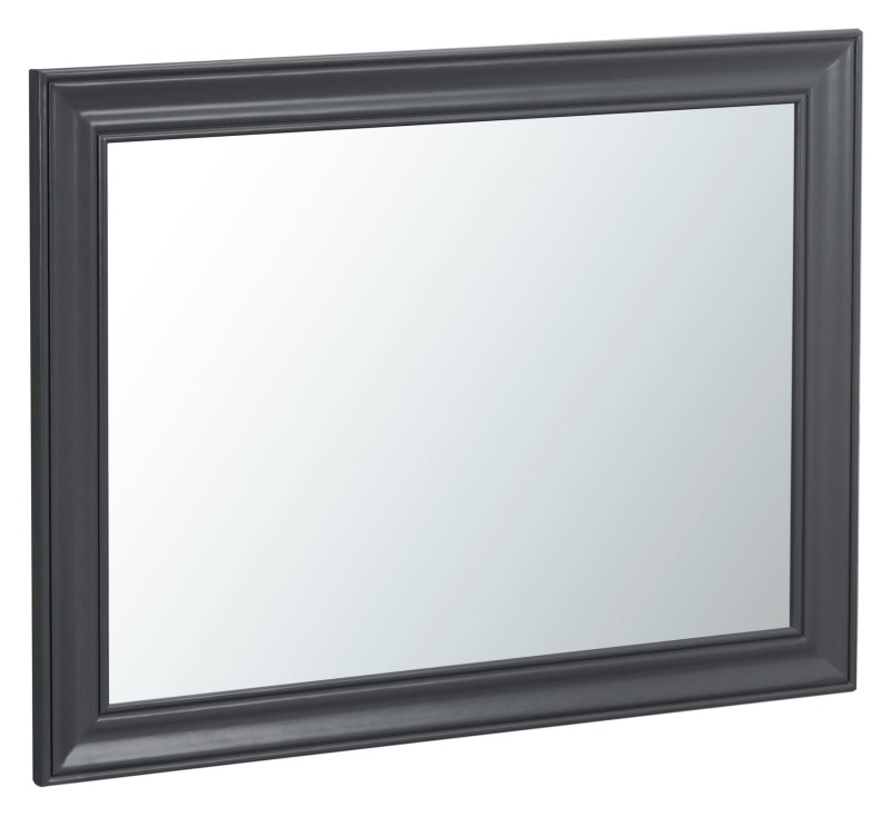 Brentham Furniture Classic Painted Oak Charcoal Small Wall Mirror