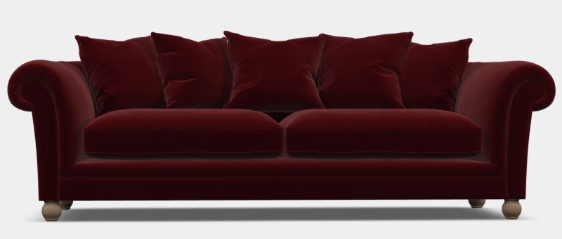 Elgar Grand Sofa | Enigma Claret | Brentham Furniture