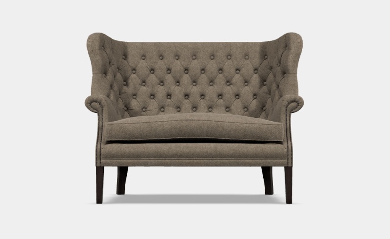 Tetrad Tetrad Harris Tweed MacKenzie Petit Sofa - Fabric cover with Hide Buttons & Piping