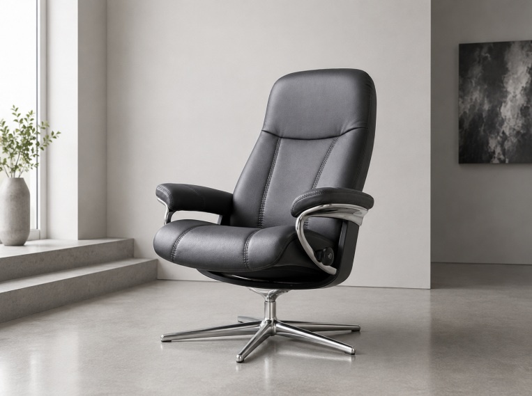 Stressless Furniture Stressless Consul Chair with Cross Base (No stool)