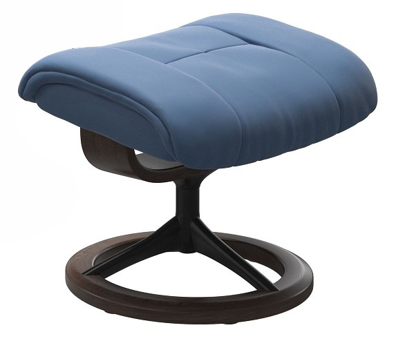 Stressless Mayfair footstool signature base blue leather