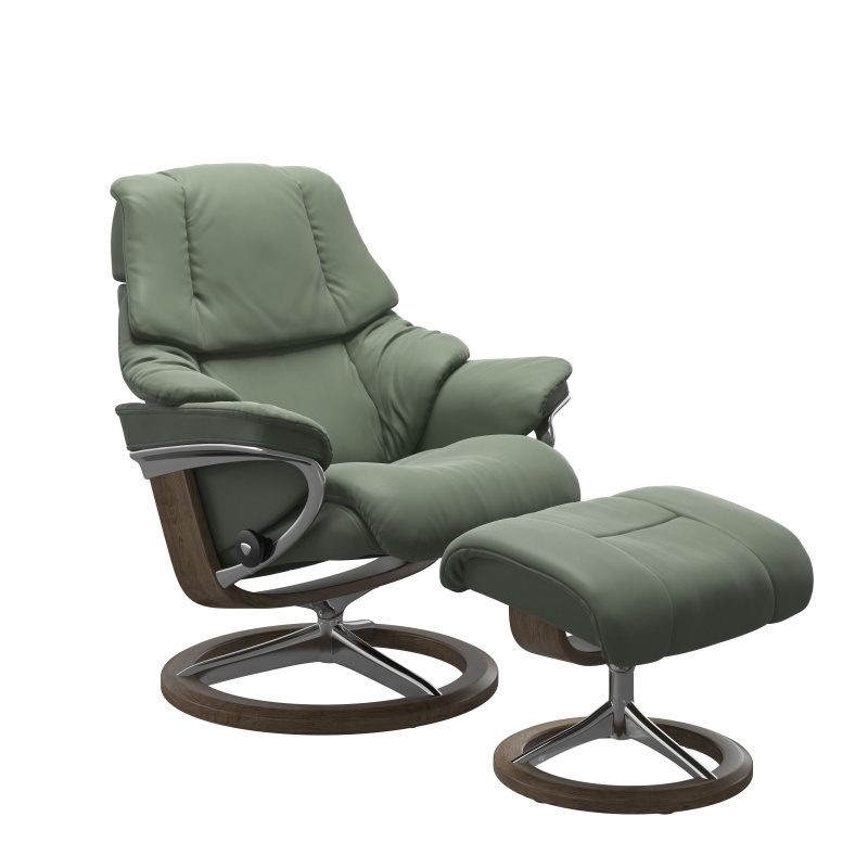 Stressless Stressless Reno Chair and Stool with Signature Base