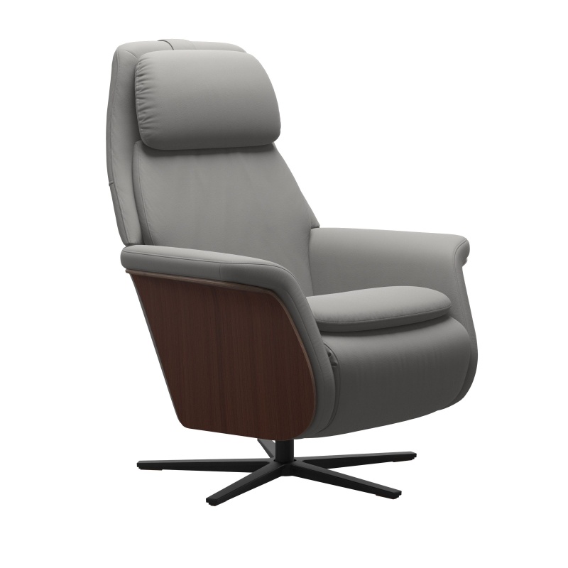 Stressless Stressless Sam Power Recliner Chair With Sirius Base - Wood Arms