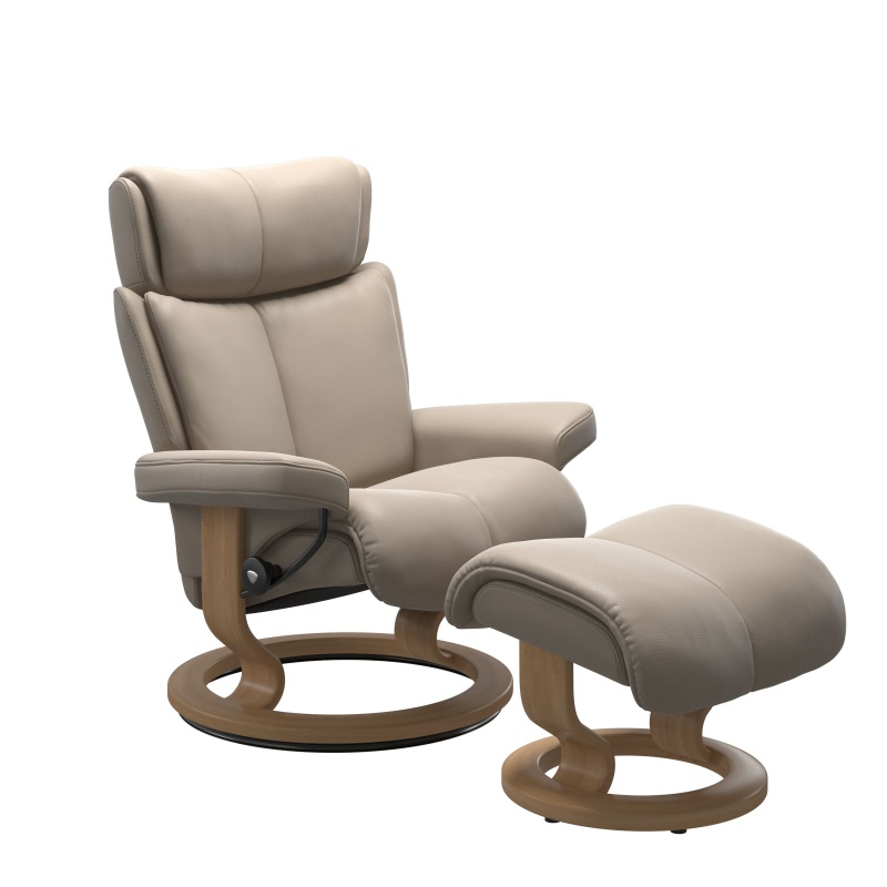 Stressless Stressless Magic Chair and Stool with Classic Base