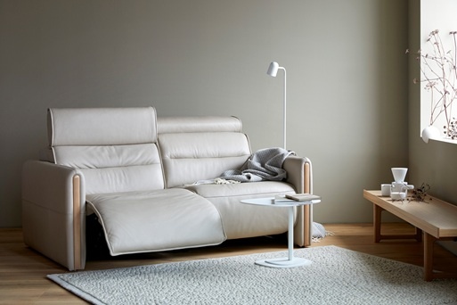 Stressless Furniture Stressless Emily 2 Seater Sofa With Wood Arm Power LHF