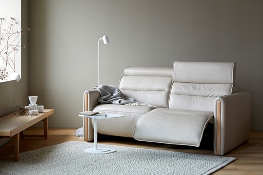 Stressless Furniture Stressless Emily 2 Seater Sofa With Wood Arm Power RHF