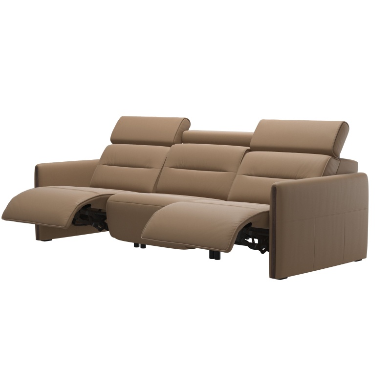 Stressless Stressless Emily 3 Seater Sofa With Wood Arm 2 Power