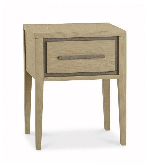 Bentley Designs Bentley Designs Rimini Aged Oak & Weathered Oak 1 Drawer Nightstand