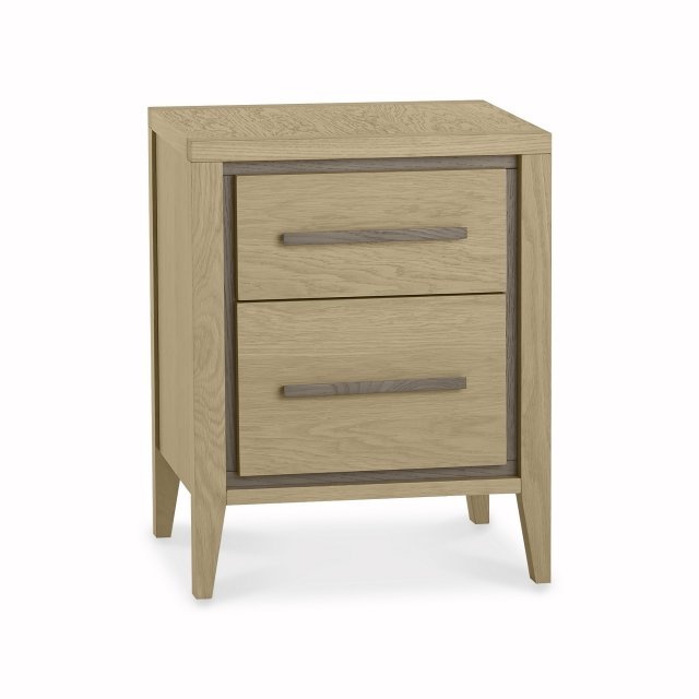 Bentley Designs Bentley Designs Rimini Aged Oak & Weathered Oak 2 Drawer Nightstand