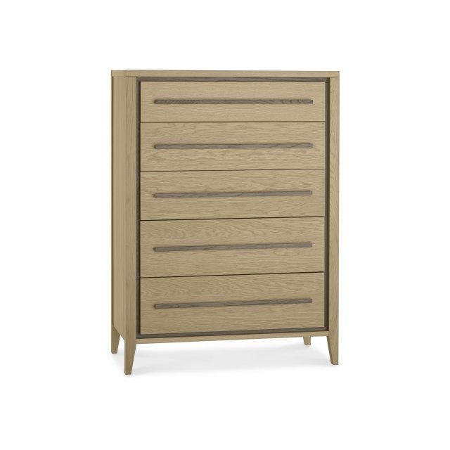Bentley Designs Bentley Designs Rimini Aged Oak & Weathered Oak 5 Drawer Chest