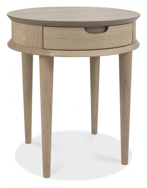 Bentley Designs Dansk Scandi Oak Lamp Table With Drawer