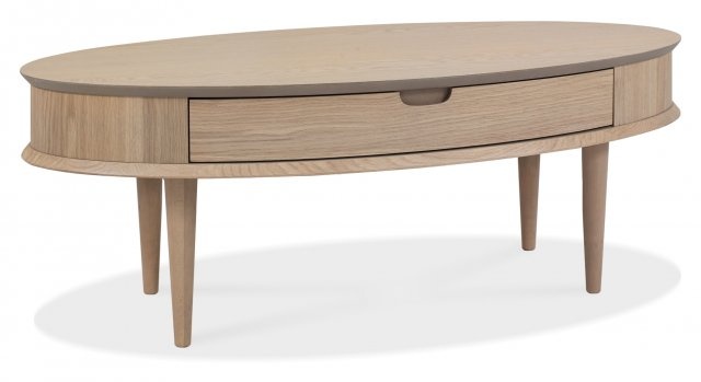 Bentley Designs Dansk Scandi Oak Coffee Table With Drawer