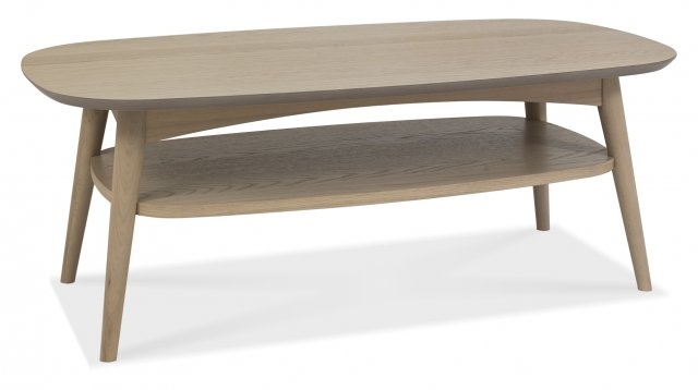 Bentley Designs Dansk Scandi Oak Coffee Table With Shelf