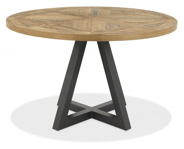 Bentley Designs Indus Rustic Oak Circular Dining Table