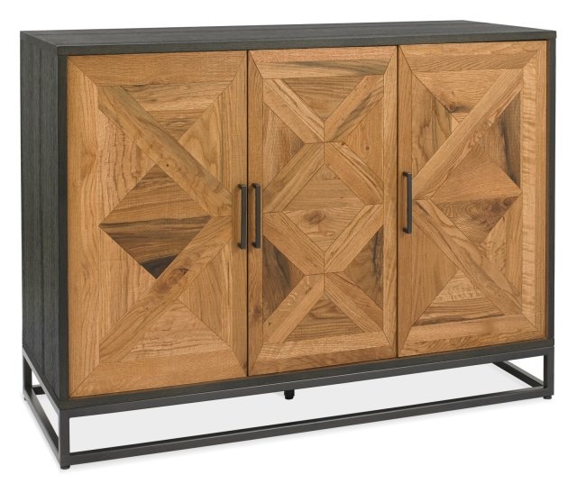 Bentley Designs Indus Rustic Oak & Peppercorn Narrow Sideboard