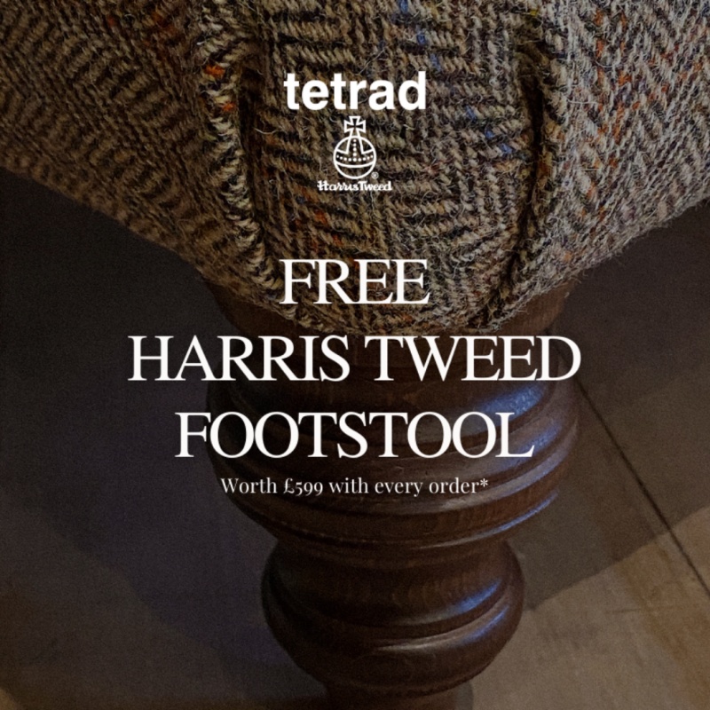 Tetrad Tetrad Harris Tweed Kelso Stool - FREE with 2 Harris Tweed Products