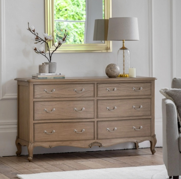 Gallery Chic 6 Drawer Chest Weathered in a modern home