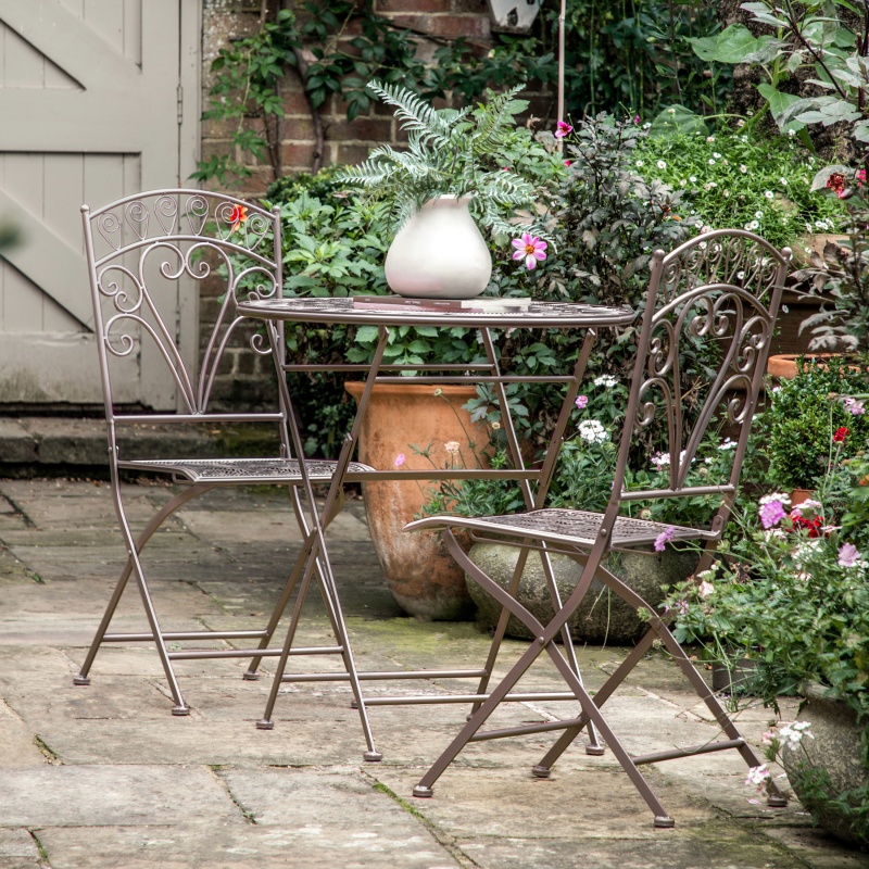 Gallery Gallery Brindisi Outdoor Bistro Set Noir