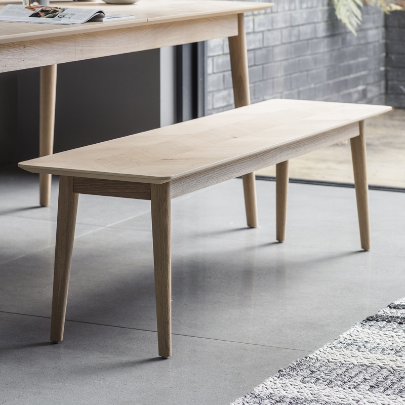 Gallery Milano Dining Bench in modern dining setting