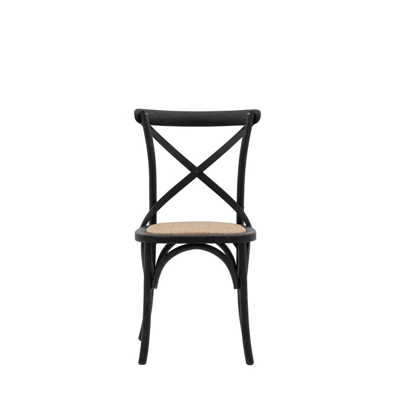 Gallery Gallery Cafe Chair Black Rattan (PAIR)