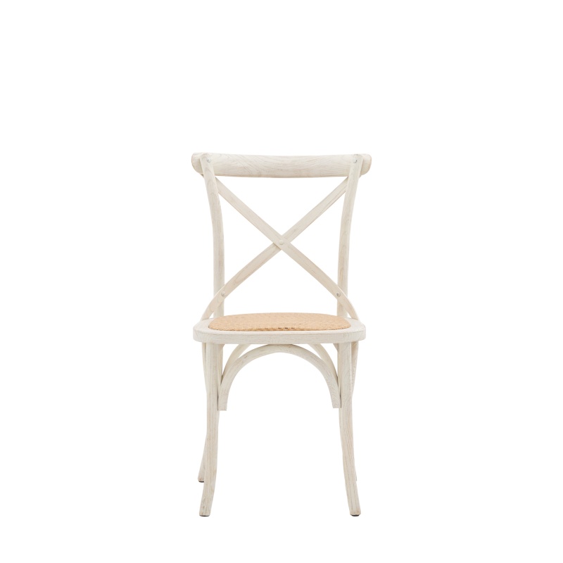 Gallery Gallery Cafe Chair White Rattan (PAIR)