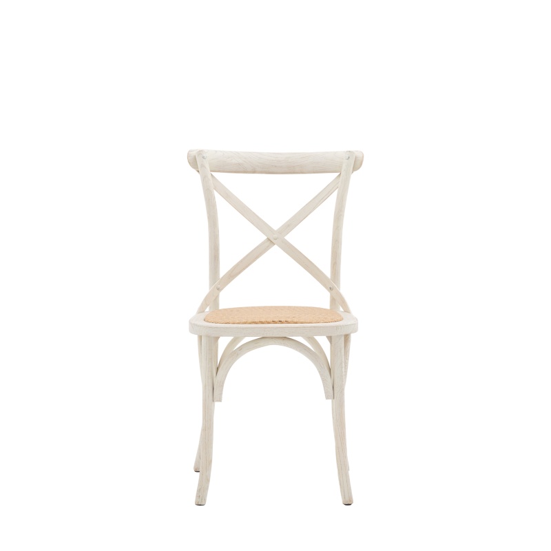 Gallery Gallery Cafe Chair White Rattan (Set of 2)