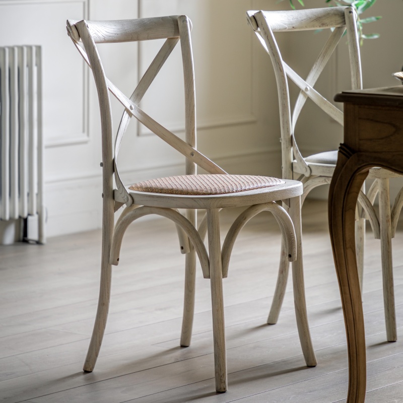 Gallery Cafe Chair White Rattan life shot