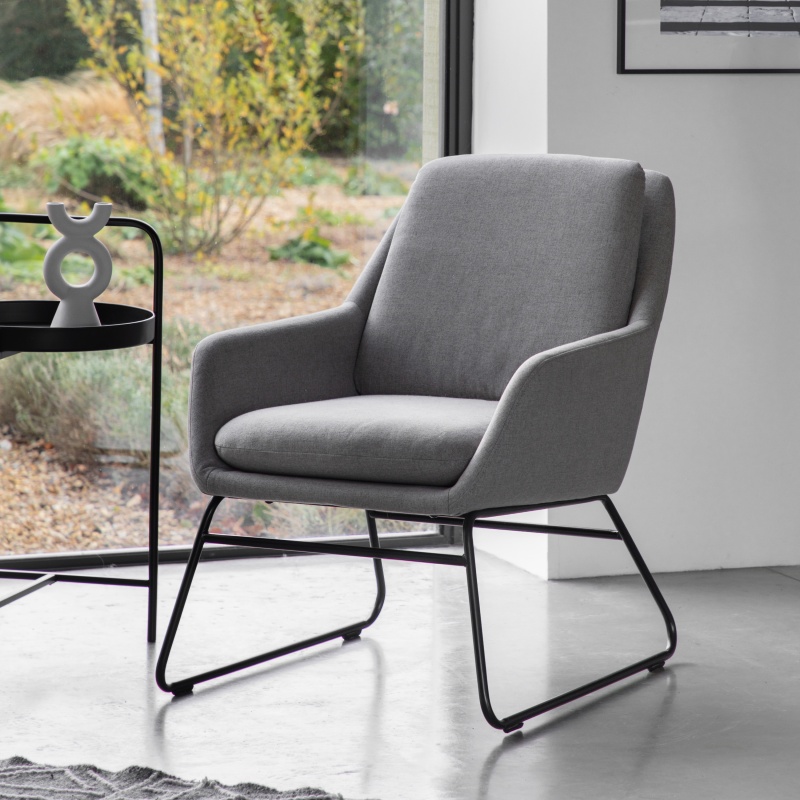 Gallery Direct Funton Chair Light Grey in a contemporary living space