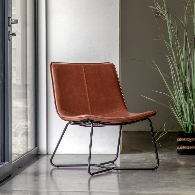 Gallery Hawking Lounge Chair Brown life shot