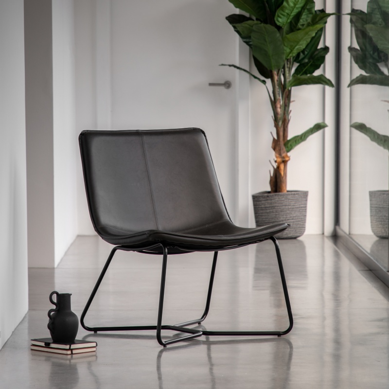 Gallery Hawking Lounge Chair Charcoal life shot