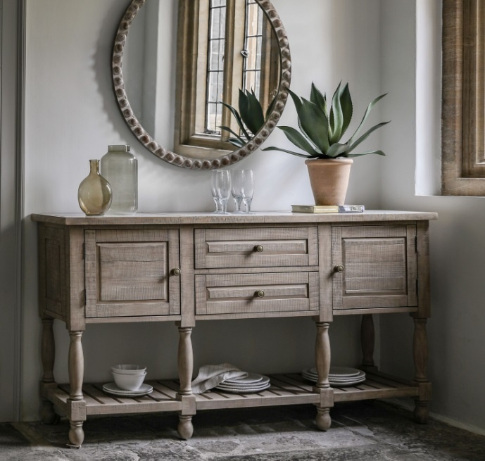 Gallery Vancouver 2 Door 2 Drawer Sideboard in a home setting against a neutral coloured wall