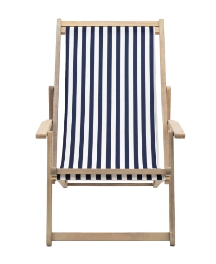 Gallery Brentham Deck Chair Navy Stripe