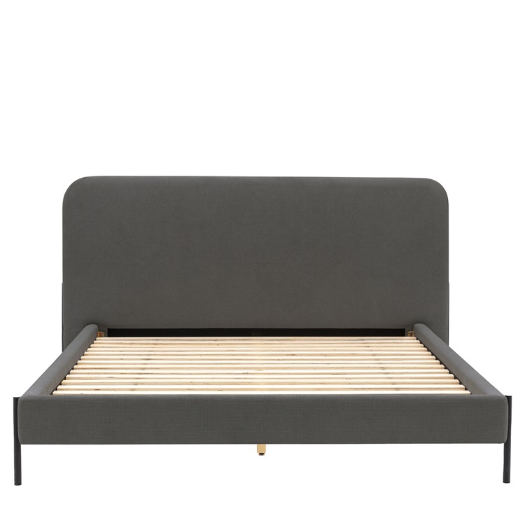 Gallery Gallery Oslo 4'6' Double Bed Warm Grey