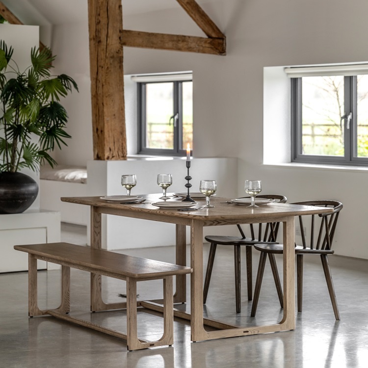 Gallery Direct Craft Dining Table Smoked in a modern home