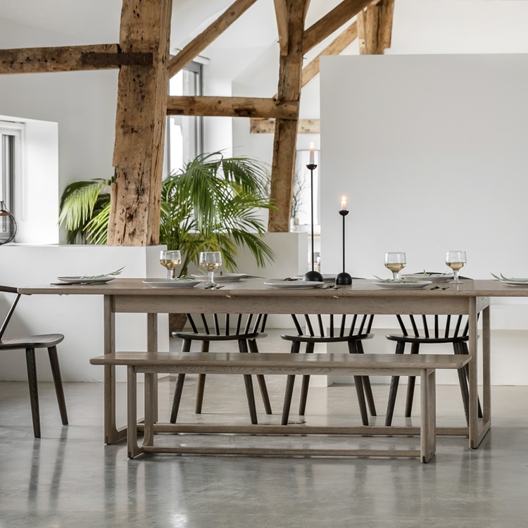 Gallery Direct Craft Extending Dining Table Smoked life shot