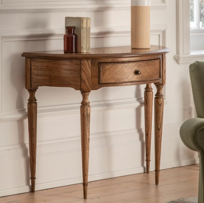 Gallery Direct Highgrove Demi Lune Table in modern home