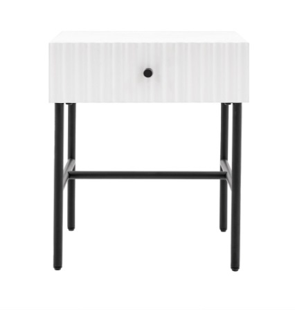 Gallery Gallery Buckhurst 1 Drawer Bedside White
