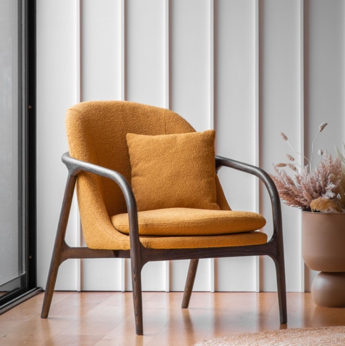 Gallery Alegra Armchair Ochre life shot