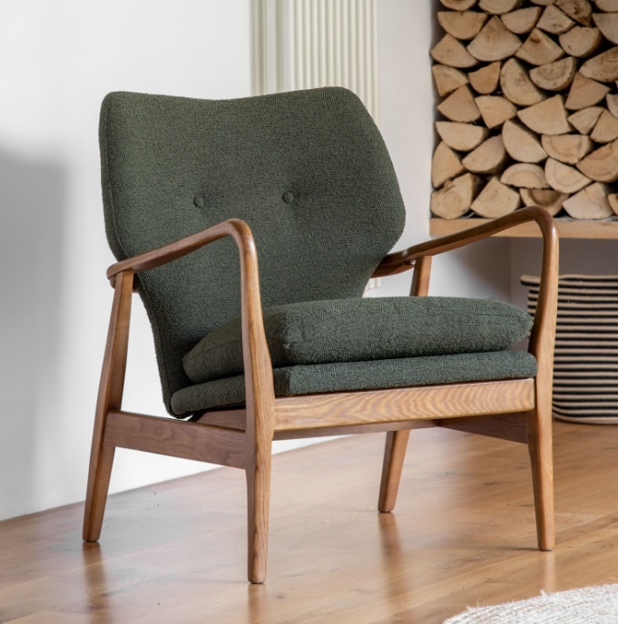 Gallery Jensen Armchair Green life shot