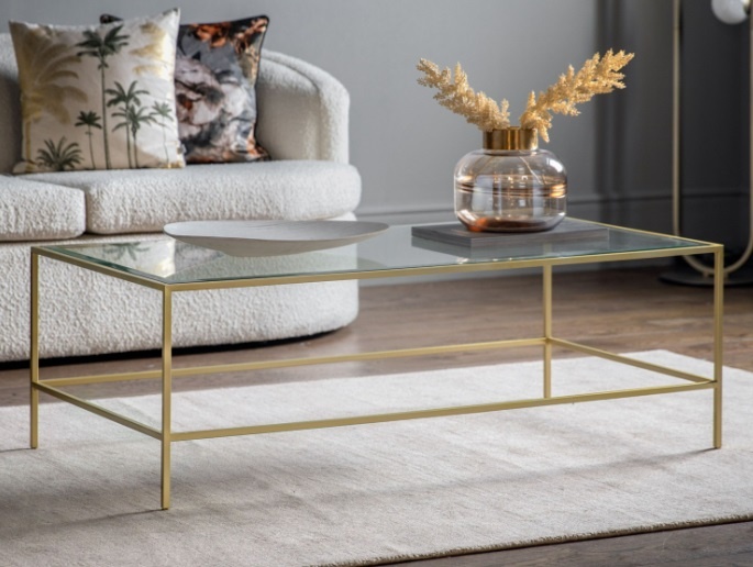 Gallery Rothbury Coffee Table Champagne in a contemporary home