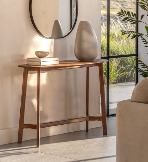 Gallery Direct Madrid Console Table Walnut in a modern home
