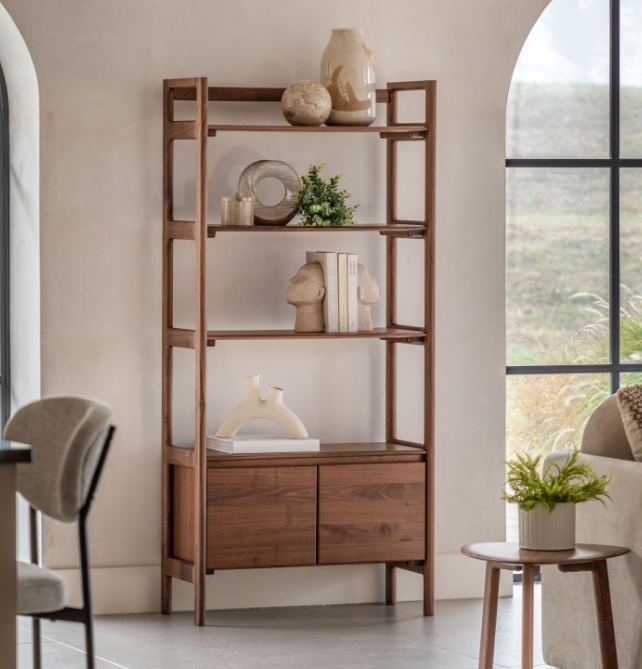 Gallery Direct Madrid Open Display Walnut in a contemporary home