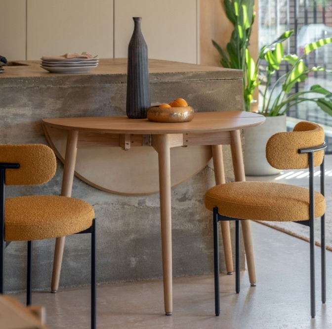 Gallery Hatfield Folding Dining Table Natural in a traditional looking kitchen