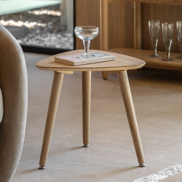 Gallery Hatfield Side Table Natural styled in a contemporary home