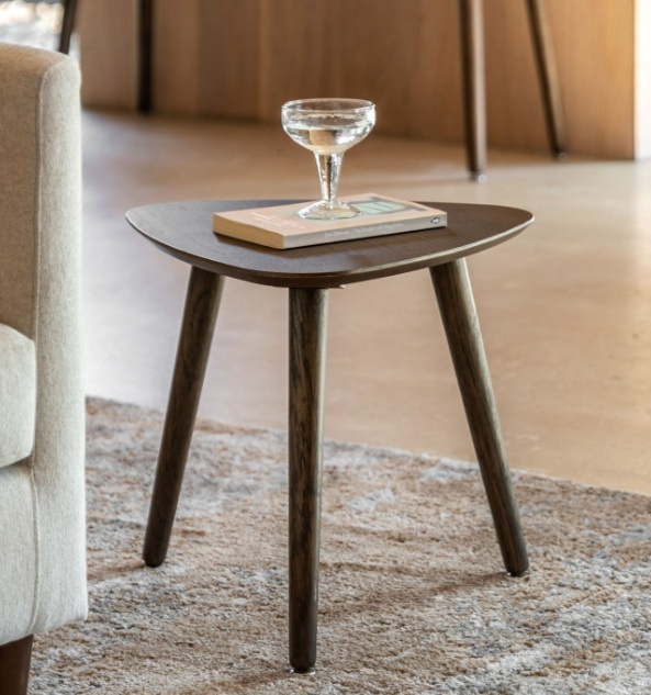 Gallery Hatfield Side Table Smoked styled in a modern home