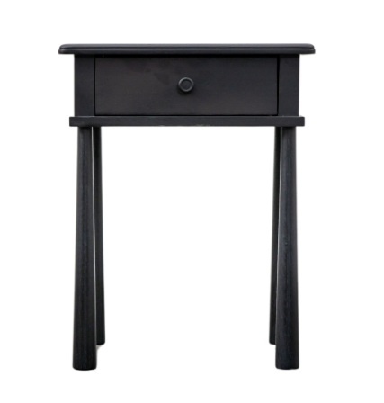 Gallery Gallery Wycombe 1 Drawer Bedside Table Black