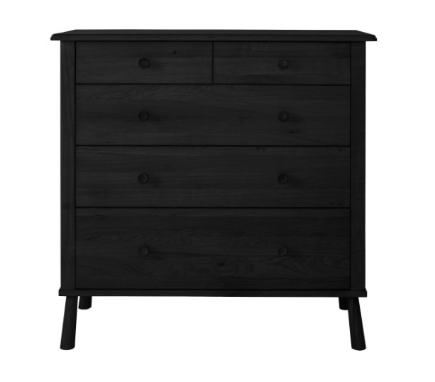 Gallery Gallery Wycombe 5 Drawer Chest Black