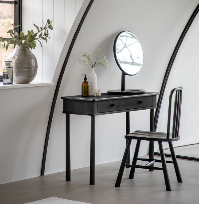 Gallery Direct Wycombe Dressing Table Black styled in a modern home