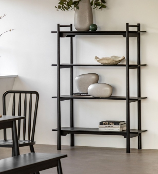 Gallery Direct Wycombe Open Display Black against a white wall