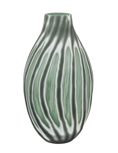 Gallery Morella Swirl Hand Carved Glass Vase Large